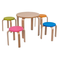 Set masa cu 4 scaune copii lemn 38x38x45 cm