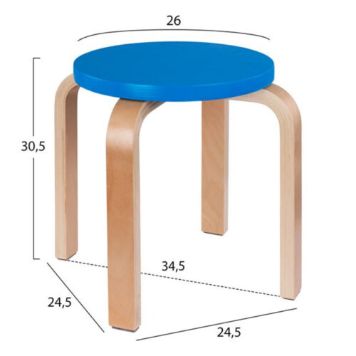 Set masa cu 4 scaune copii lemn 38x38x45 cm3