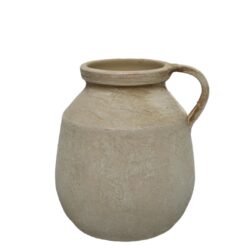 Vaza ceramica crem antichizat 22x25 cm