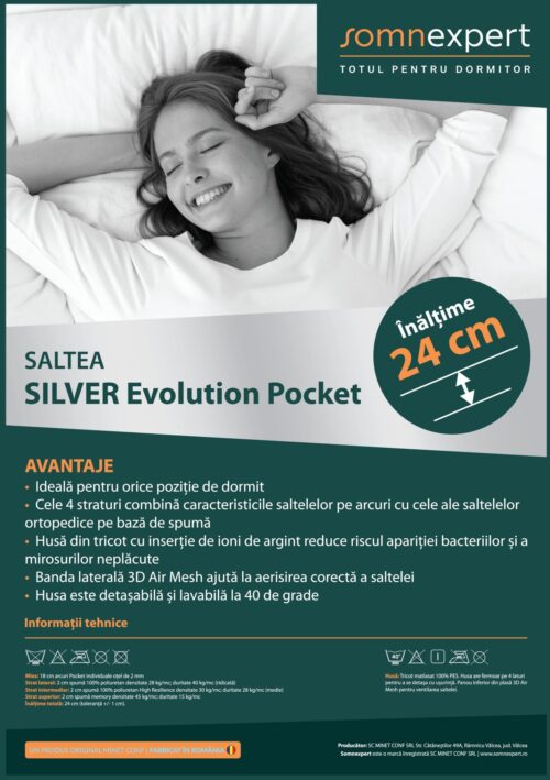 saltea somnexpert silver evolution pocket spring hibrid arcuri pocket memorie somnexpert.ro 6