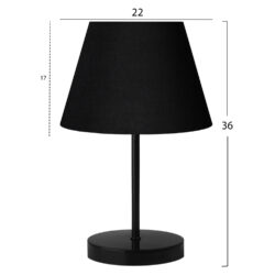 Lampa de masa brat metlic negru negru 22x17x36 cm2