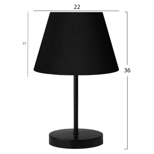 Lampa de masa brat metlic negru negru 22x17x36 cm2
