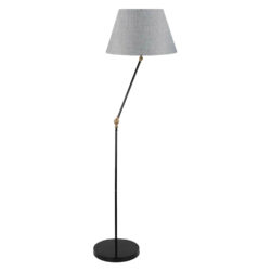 Lampa de podea cu brat reglabil negru gri 21x38x155 cm