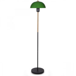 Lampa de podea stalp metalic negru auriu verde 12x23x140 cm