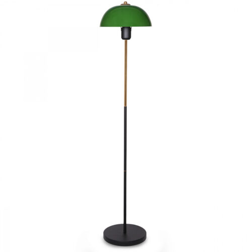 Lampa de podea stalp metalic negru auriu verde 12x23x140 cm