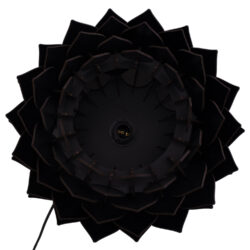 Lampa tavan sau masa neagra cu pene 39x34x104 cm5