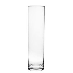 Vaza de sticla transparenta cilindru 50x13 cm