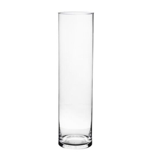 Vaza de sticla transparenta cilindru 50x13 cm