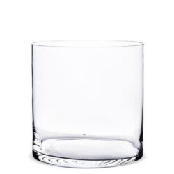 Vaza sticla transparenta cilindru 25x24.5 cm