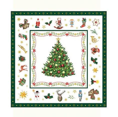 Servetele de masa 33x33 cm Christmas Evergreen white Ambiente