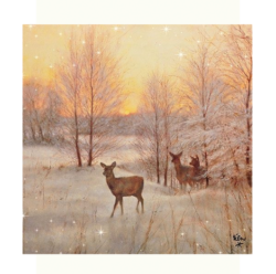 Servetele de masa 33x33 cm Deer At Sunset Ambiente