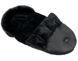 sac de dormit pentru carucior ibebe cu blanita si interior fleece negru 462370