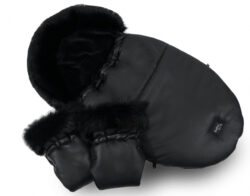 sac de dormit pentru carucior ibebe cu blanita si interior fleece negru 706722