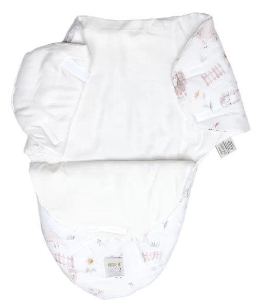 sistem de infasare baby swaddle nature bamboo by amy din bambus lunca gri copie 983420