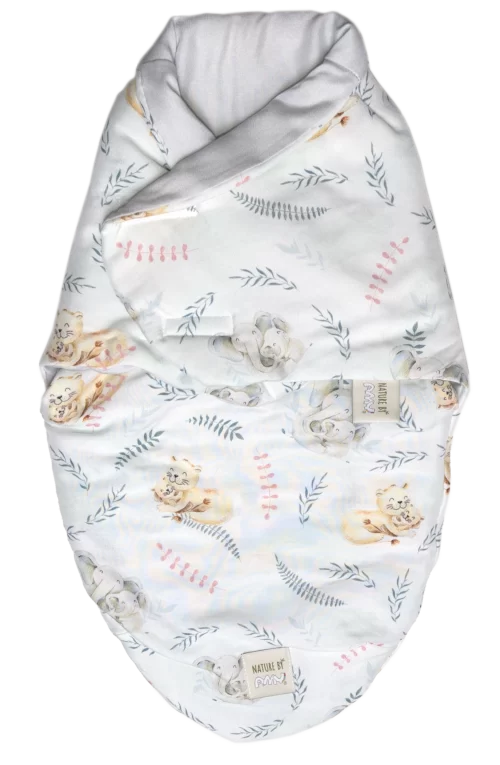 sistem de infasare baby swaddle nature bamboo by amy din bambus pasari mint copie 177531