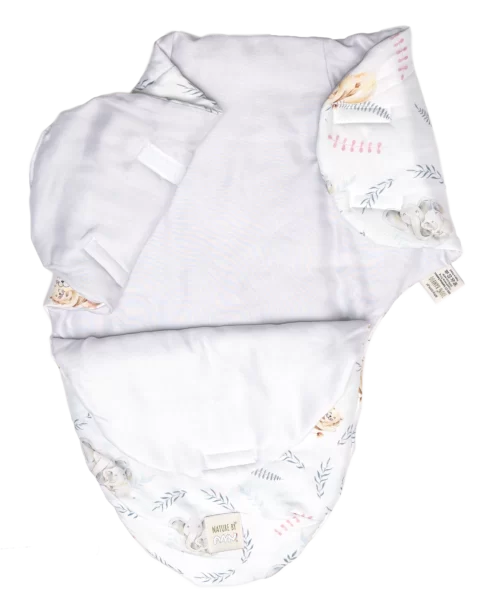 sistem de infasare baby swaddle nature bamboo by amy din bambus pasari mint copie 961859