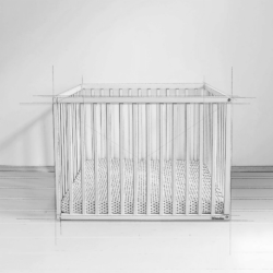 tarc de joaca din lemn alb pentru copii si bebelusi interior 88 x 88 cm 076930