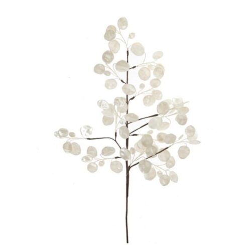 Creanga artificiala frunze alb 80 cm