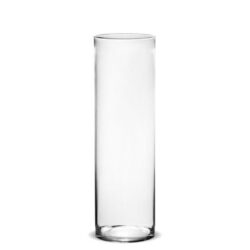 Vaza sticla transparenta cilindrica 60x18 cm