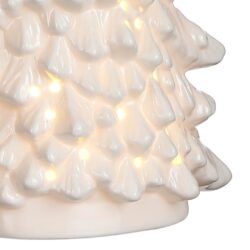 Decoratiune brad alb LED 38.5x17.5 cm2