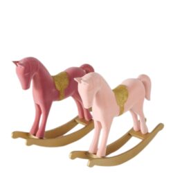 Figurina calut balasoar catifea roz 23 cm
