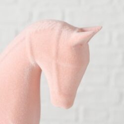 Figurina calut balasoar catifea roz 23 cm 3