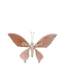 Ornament fluture clips maro 20x13x2 cm