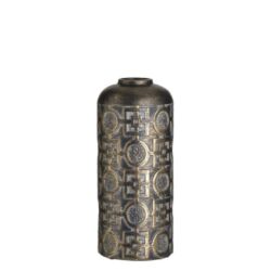 Vaza ceramica gri antichizat 12.5x30 cm