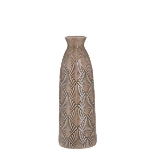 Vaza ceramica roz antic maro 10x29 cm