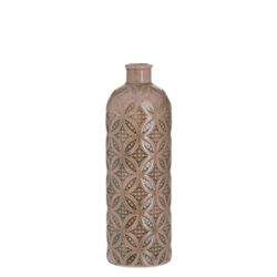 Vaza ceramica roz antic maro 10x30 cm