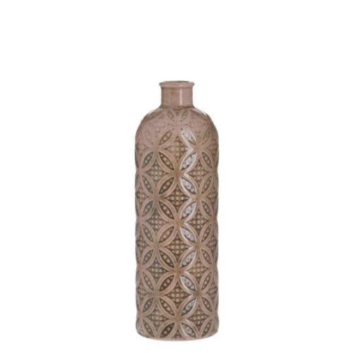 Vaza ceramica roz antic maro 10x30 cm