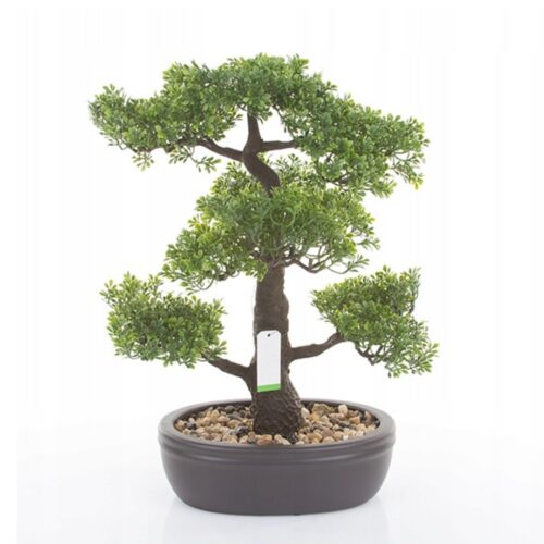 Bonsai artificial decorativ in ghiveci ceramic – 43 cm