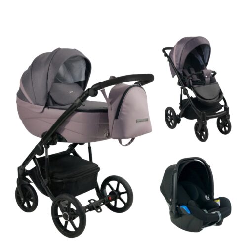 Carucior copii 3 in 1, reversibil, complet accesorizat, 0-36 luni, Bexa Ideal 2020 Soft Purple