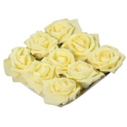 Set x9 capete trandafiri artificiali galbeni – 7 cm