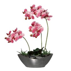 Orhidee artificiala roz in ghiveci – 54 cm