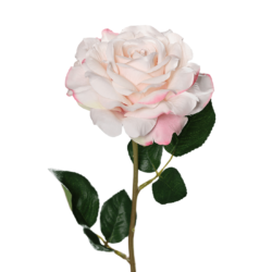 Trandafir artificial alb-roz – 56 cm
