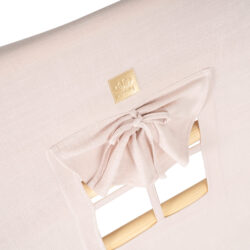 casuta tip cort pentru copii cu o scara de 60x61 cm pliabila lemn natur viscoza alb roz montessori meowbaby 120828