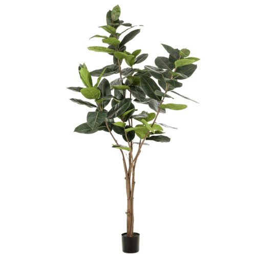 ficus artificial elastica in ghiveci negru din plastic 210 cm 425511 469