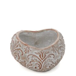Ghiveci ceramica forma inima model antichizat 15x7 cm
