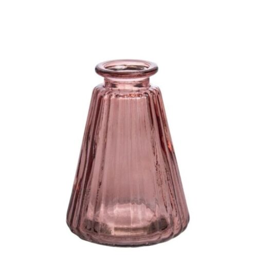 Vaza sticla roz 10x7.5 cm