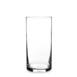 Vaza sticla transparenta cilindru 20x10 cm