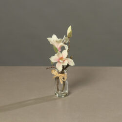 aranjament magnolia artificiala crem roz 23 cm 979