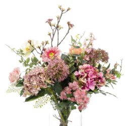 buchet flori artificiale roz 1504