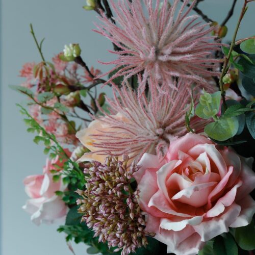 buchet flori artificiale roz 1506