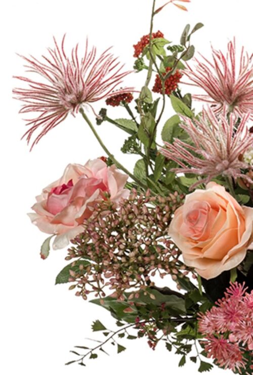 buchet flori artificiale roz 1850