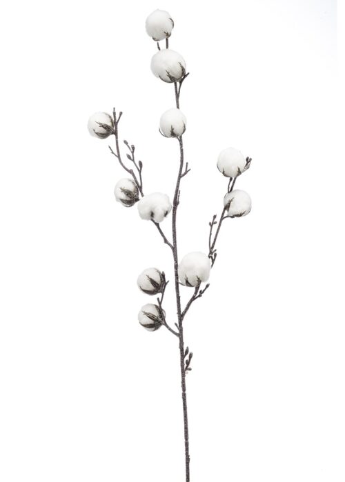 flori de bumbac artificiale crem 1870