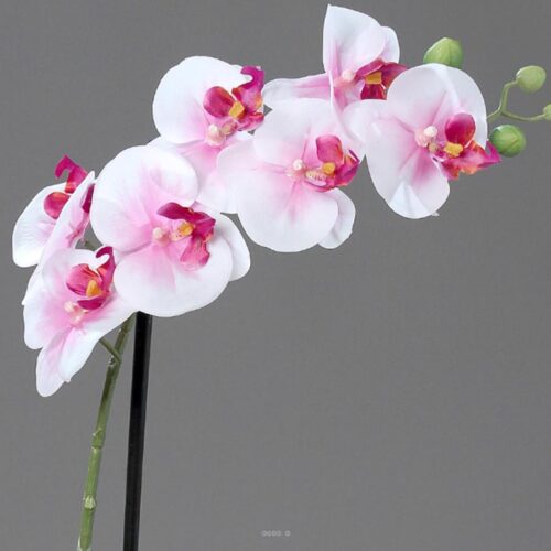 orhidee artificiala alb roz in ghiveci ceramic 40 cm 940