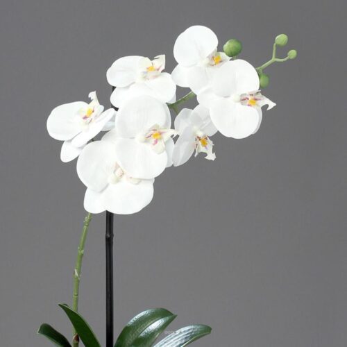 orhidee artificiala alba in ghiveci ceramic 40 cm 947