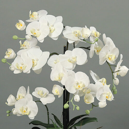 orhidee artificiala alba pentru ghiveci 77 cm 2408