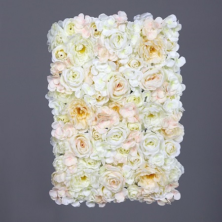 panou perete flori artificiale crem 40x60 cm 2228